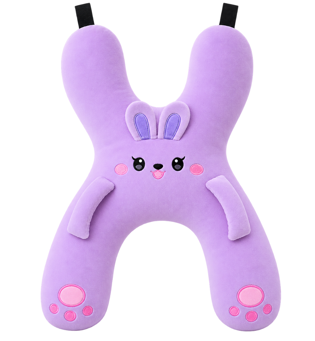 Lilac Bunny travel pillow
