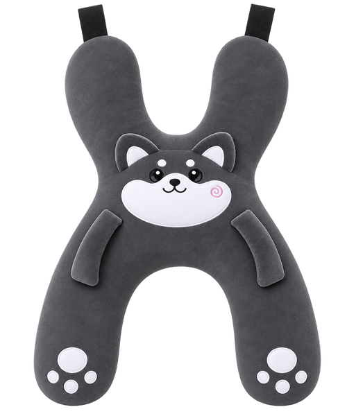 Grey Puppy travel pillow